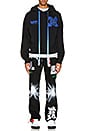view 6 of 6 Wizard & Cat Hoodie in Black & Blue