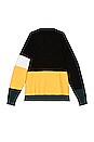 view 2 of 2 Color Block Off Crewneck Sweater in Black & Yellow