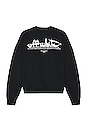 view 2 of 4 Paint Script Skate Crewneck in Black & White