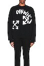 view 3 of 4 Paint Script Skate Crewneck in Black & White