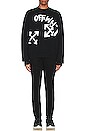 view 4 of 4 Paint Script Skate Crewneck in Black & White