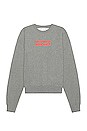 view 1 of 4 Emotion Arrow Over Crewneck in Melange Grey