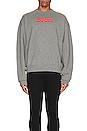 view 3 of 4 Emotion Arrow Over Crewneck in Melange Grey