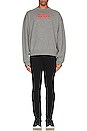 view 4 of 4 Emotion Arrow Over Crewneck in Melange Grey