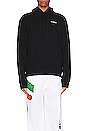view 3 of 4 Wave Outline Diagonal Slim Hoodie in Black & White