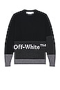 view 1 of 4 Color Block Off Crewneck in Black & White