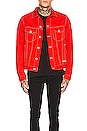 view 2 of 6 Slim Denim Jacket in Red