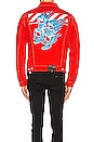 view 5 of 6 Slim Denim Jacket in Red