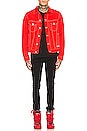 view 6 of 6 Slim Denim Jacket in Red