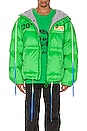 view 1 of 6 Zipped Puffer in Green & Black