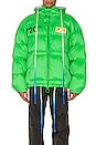 view 2 of 6 Zipped Puffer in Green & Black