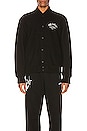 view 2 of 6 Arrow Varsity Jacket in Black & White