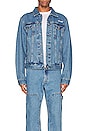 view 3 of 4 BLOUSON EN JEAN DIAGONAL in Medium Blue