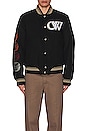view 5 of 6 Moon Phase Varsity Bomber in Black