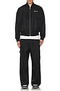 view 5 of 5 Script Bomber Jacket in Black & White