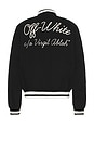 view 1 of 5 Souvenir Varsity Jacket in Black & White
