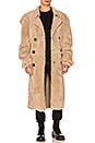view 2 of 4 Shearling Trench Coat in Beige