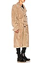 view 3 of 4 Shearling Trench Coat in Beige