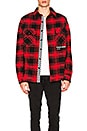 view 1 of 6 Quote Flannel in Red & Black in Red & White
