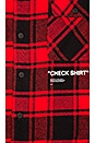 view 6 of 6 Quote Flannel in Red & Black in Red & White