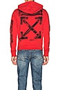 view 5 of 6 Diagonal Stencil Hoodie in Red & Black