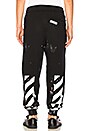 view 3 of 4 Diagonal Galaxy Brushed Sweatpants in Black & White