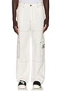 view 1 of 6 PANTALON CARGO SCRIPT in White