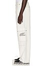 view 2 of 6 PANTALON CARGO SCRIPT in White