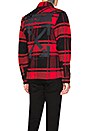 view 1 of 7 스텐실 플란넬 셔츠 in Red & Black