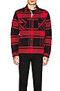 view 2 of 7 스텐실 플란넬 셔츠 in Red & Black