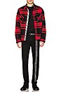 view 6 of 7 스텐실 플란넬 셔츠 in Red & Black