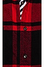 view 7 of 7 스텐실 플란넬 셔츠 in Red & Black