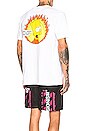 view 1 of 5 T-SHIRT FLAMED BART in White
