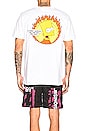 view 4 of 5 T-SHIRT FLAMED BART in White