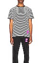 view 1 of 5 T-SHIRT FWRD EXCLUSIVE STRIPED in Black