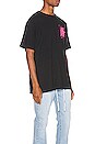 view 3 of 5 T-SHIRT SKULLS FLOATING OVERSIZED in Black & Fuchsia