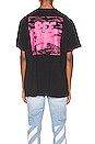 view 4 of 5 T-SHIRT SKULLS FLOATING OVERSIZED in Black & Fuchsia