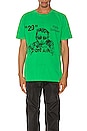 view 1 of 5 Mirko Artist Tee in Green & Black