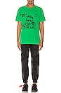 view 5 of 5 Mirko Artist Tee in Green & Black