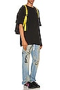 view 5 of 6 Acrylic Arrows Tee in Black & Yellow