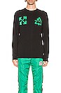 view 2 of 5 Universal Key L/S Tee in Black & Mint