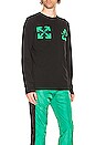 view 3 of 5 Universal Key L/S Tee in Black & Mint