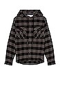 view 2 of 3 Arrow Hoodie Flannel Shirt in Grey
