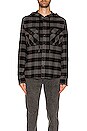 view 3 of 3 Arrow Hoodie Flannel Shirt in Grey