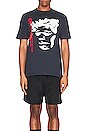 view 3 of 4 Face Arrow Slim Short Sleeve T-Shirt in Outerspace White