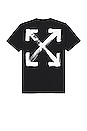 view 1 of 4 Paint Arrow Slim Short Sleeve T-Shirt in Black & White