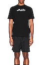 view 3 of 4 Paint Arrow Slim Short Sleeve T-Shirt in Black & White