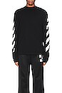 view 3 of 4 Diagonal Arrow Long Sleeve Tee in Black & White