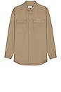view 1 of 5 Drill Military Overshirt in Beige