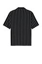 view 2 of 5 Stripes Bowling Shirt in Black & Ivory
